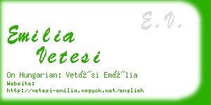 emilia vetesi business card
